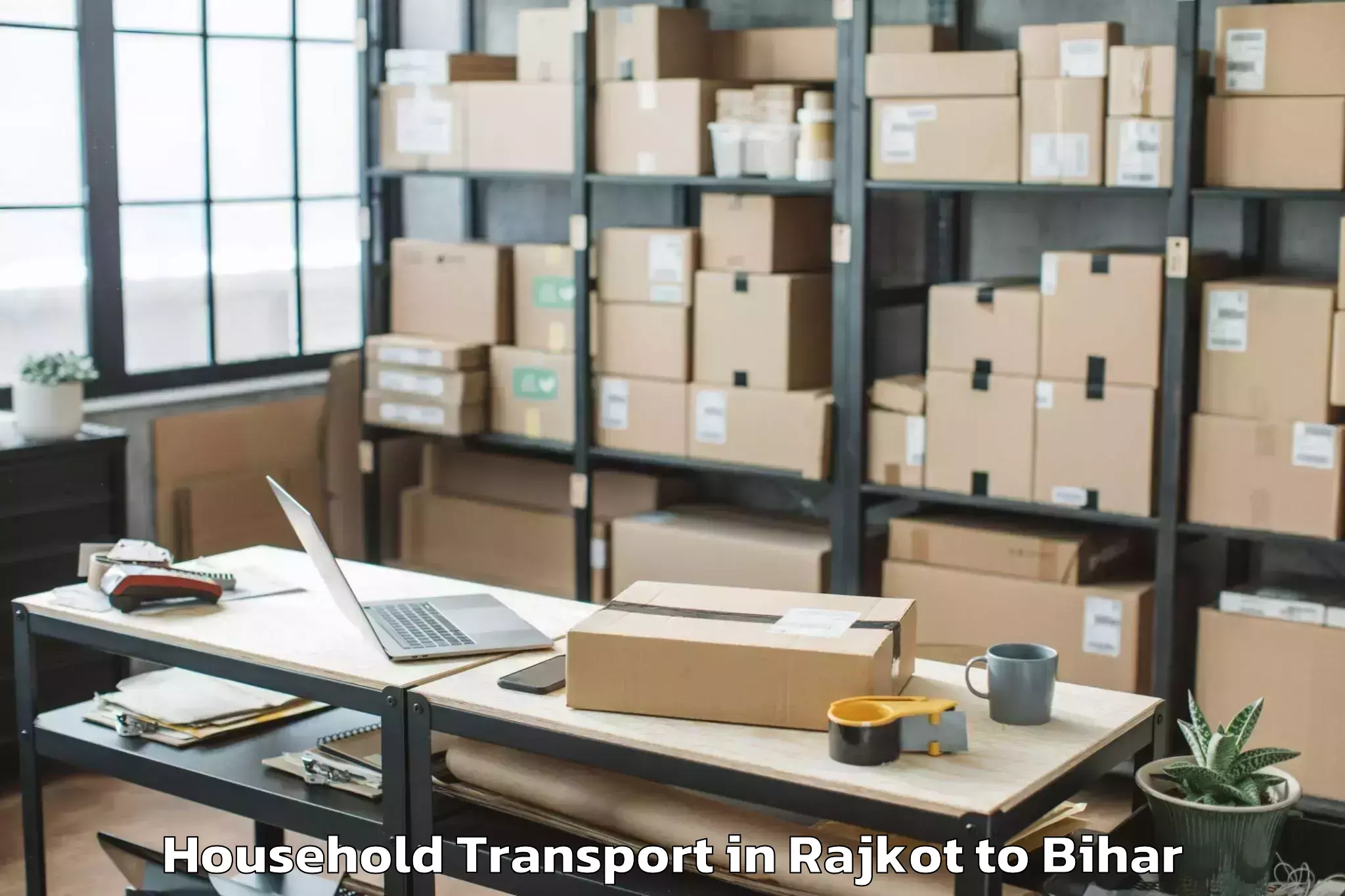 Book Rajkot to Bikramganj Household Transport